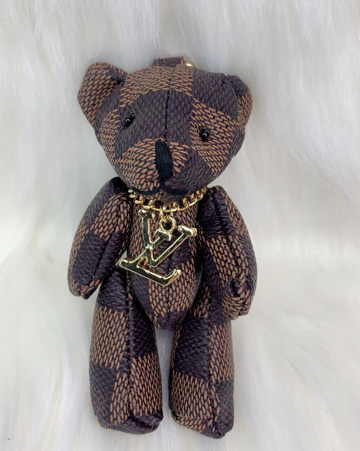 Adorable checkered Signature Bear Keychain