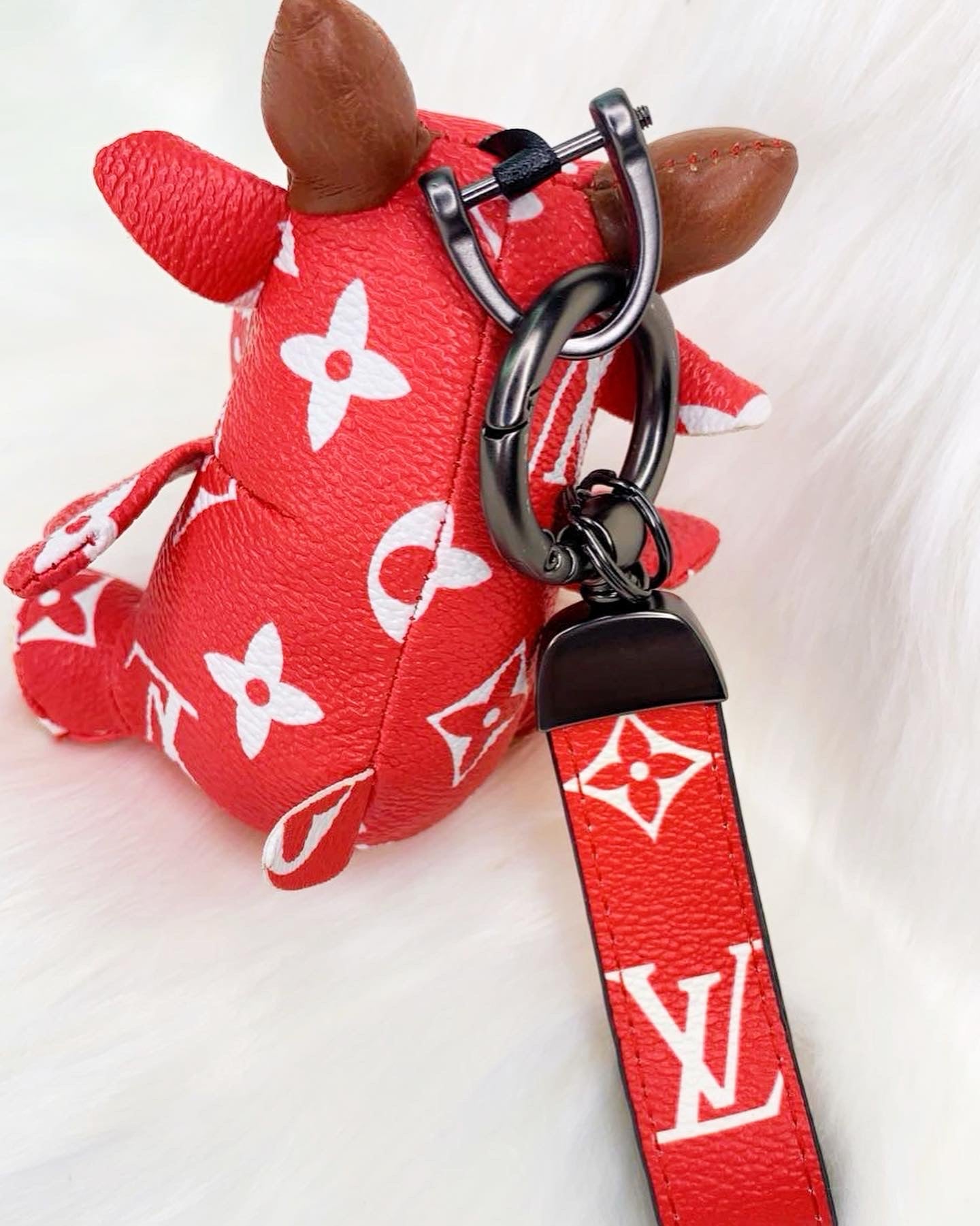Inspired Red Cattle Keychain – Bold & Stylish Accessory